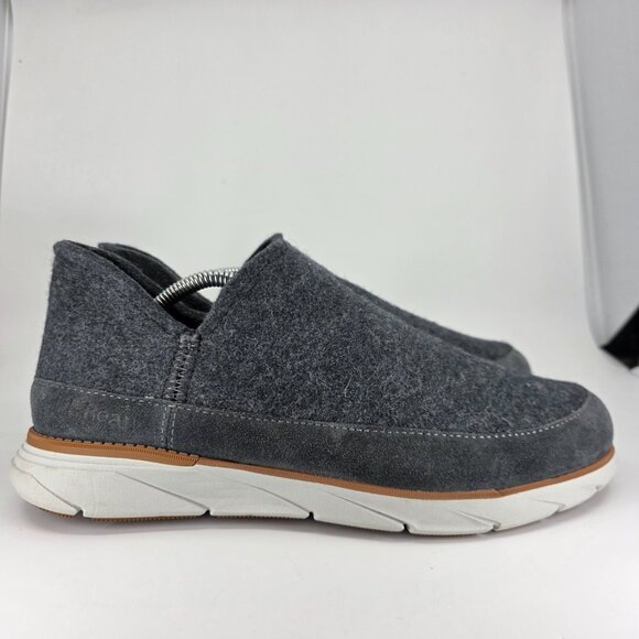 LL Bean Shoes Mens Size 10 Iron Gum Soles Gray Downeast Slip Ons Wool 522894 main image 4